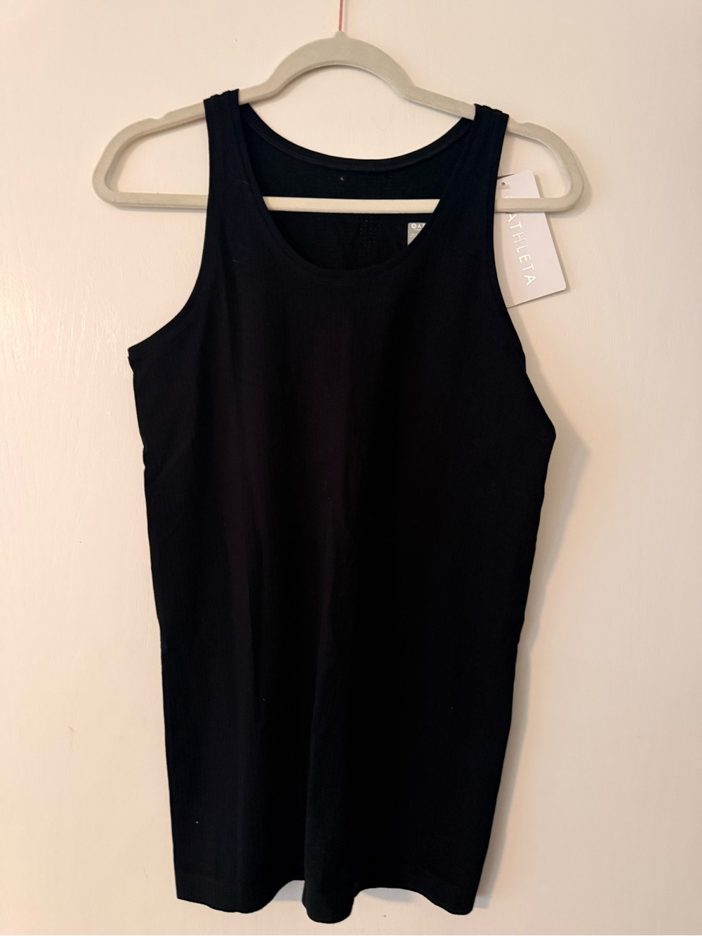 Athleta Black Ribbed Pura Tank  Top
